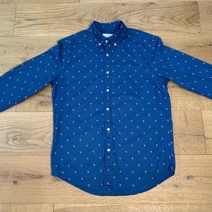 American Eagle Flamingo Button Down Men's Size Medium